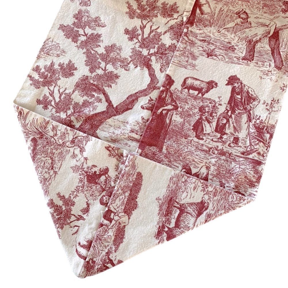 French Country Red Toile Table Runner - Picture 6 of 6